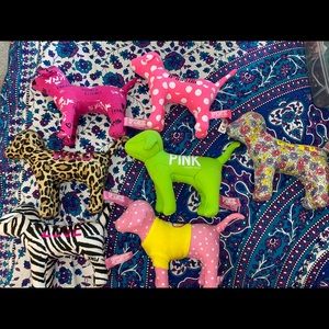Pink by Victoria’s Secret plush dog lot of 7